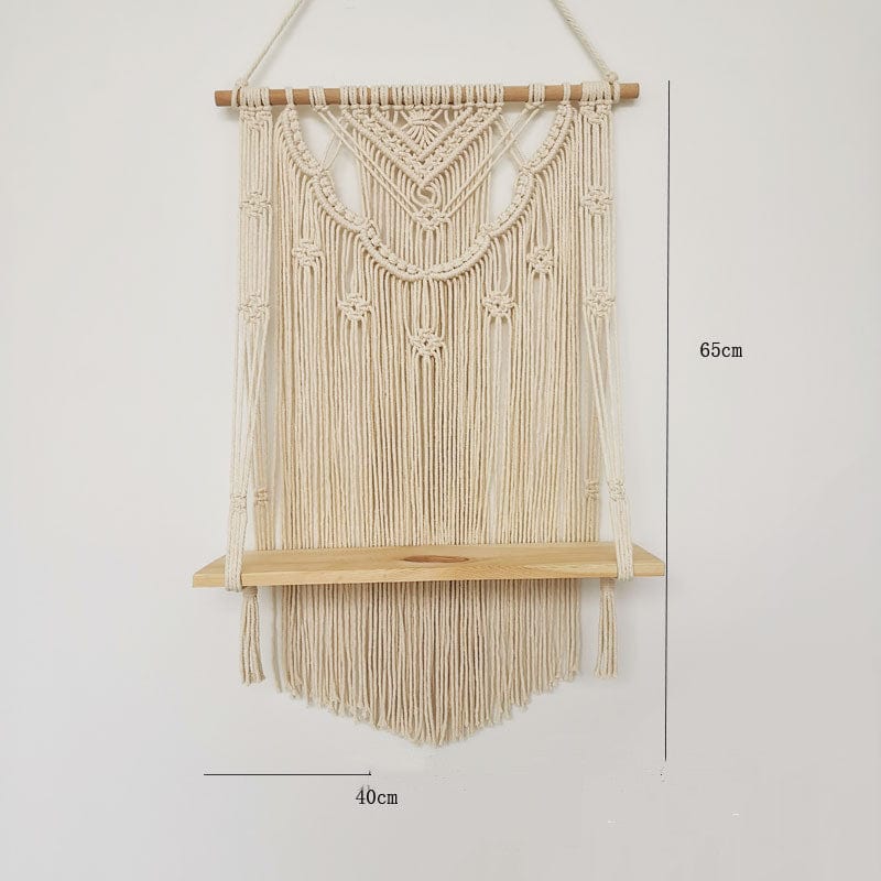 Boho Weave | Étagère Murale En Tapis Tissé À La Main Pour Décoration Et Plantes | Valuna