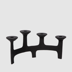 Bougeoir Noir Mat | Ensemble Amour 4‑pièces pour Ambiance Élégante et Chaleureuse | Valuna