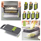 SliceMaster Mandoline 8‑en‑1 Multifonctions | Trancheuse Compacte pour Légumes & Fruits avec 7 Lames | Valuna