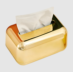 CaseDeluxe | Boîte à Mou Tissues Avec Finition Miroir en or - Organisateur/Support de Rangement | Valuna