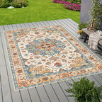 BohoTerra | Tapis De Terrasse Bohème Imperméable Pour Extérieur | Valuna