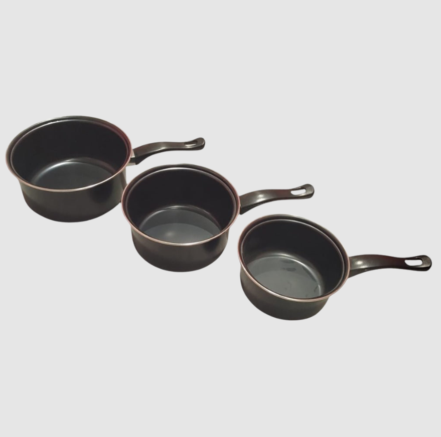 Lot de 3 Casseroles Tous Feux | Revêtement Anti‑adhésif | Valuna