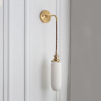 PorcelainWall | Applique Murale En Porcelaine Avec Support Laiton – Largeur 5/6/8,5 Pouces | Valuna