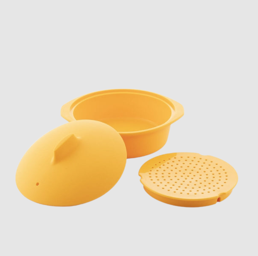 Cuiseur à Vapeur Silicone Multifonction + Livre de Recettes | Cuisson Saine & Rapide | Valuna