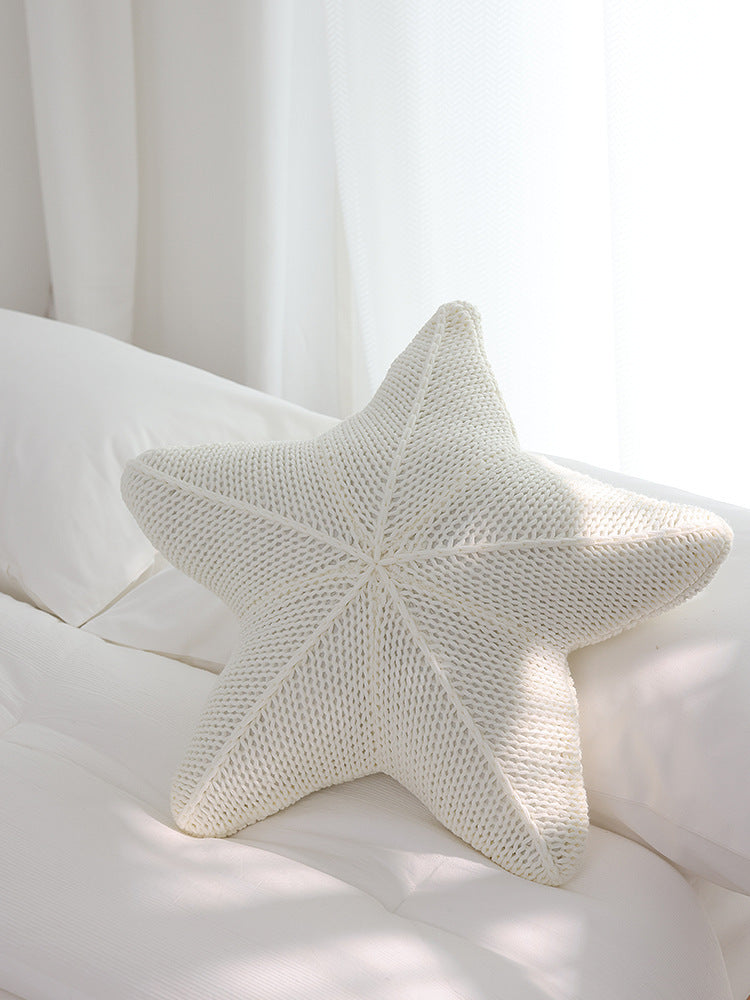 StarKnit | Coussin Étoile De Mer Tricoté à La Main – Décoration Confortable & Unique | Valuna