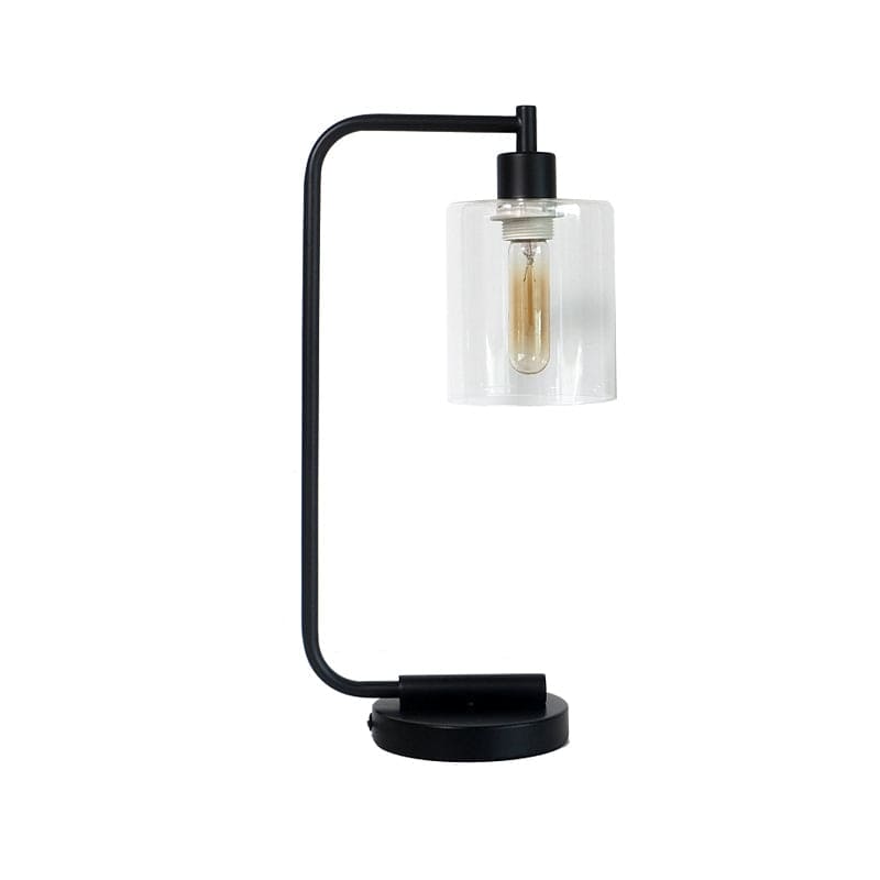 CylindraGlow | Élégante Lampe De Table Cylindrique Pour Intérieur Chic Noir | Valuna