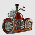 MotoSpirit Classique | Distributeur de Spiritueux en Verre en Forme de Moto pour Whisky | Valuna