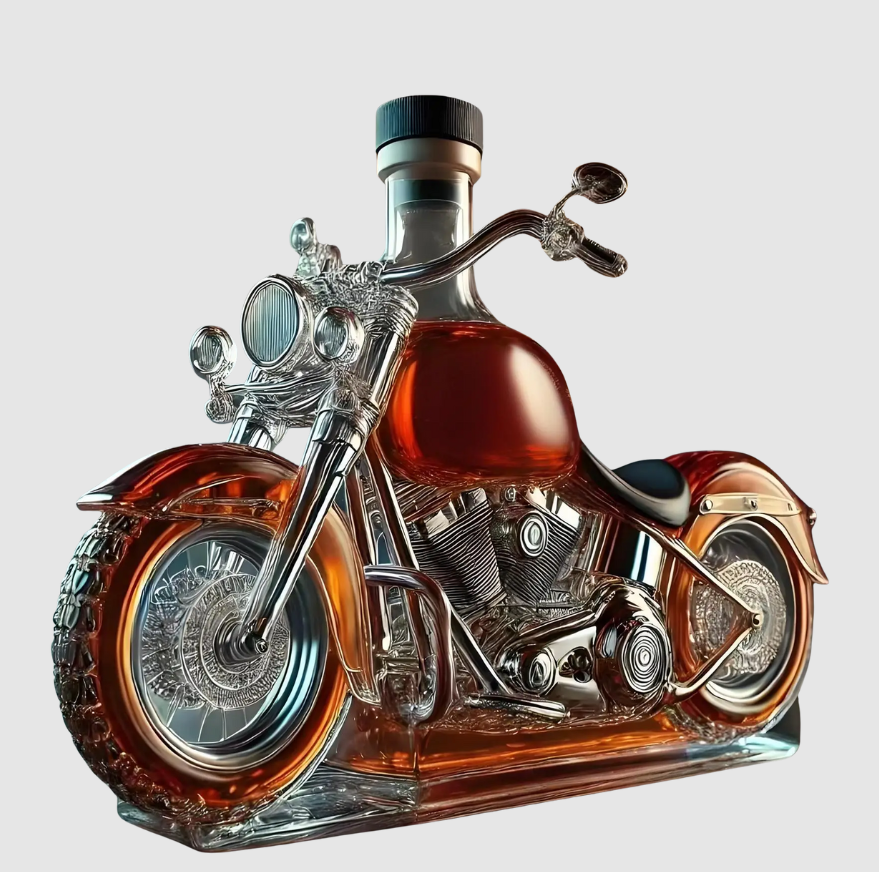 MotoSpirit Classique | Distributeur de Spiritueux en Verre en Forme de Moto pour Whisky | Valuna