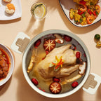 Cocotte Minute Émaillée Anti‑adhésive Compacte | Cuisson Rapide & Saine | Valuna