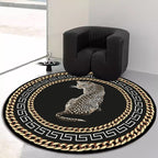 LeoparRound | Tapis Rond À Motif Léopard Pour Une Décoration Intérieure Élégante Et Un Confort Absolu | Valuna