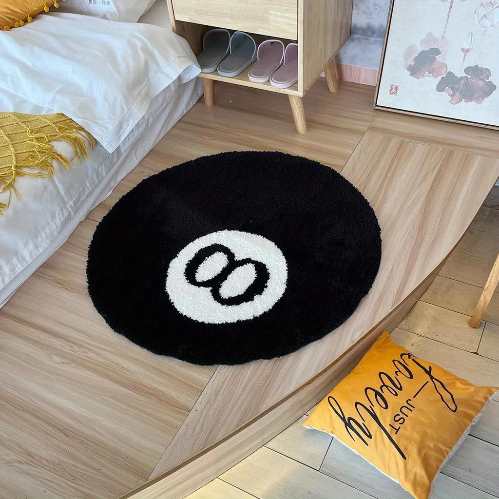 Noir Sphere | Tapis Doux Et Antidérapant À 8 Boules Pour Intérieur Et Extérieur | Valuna