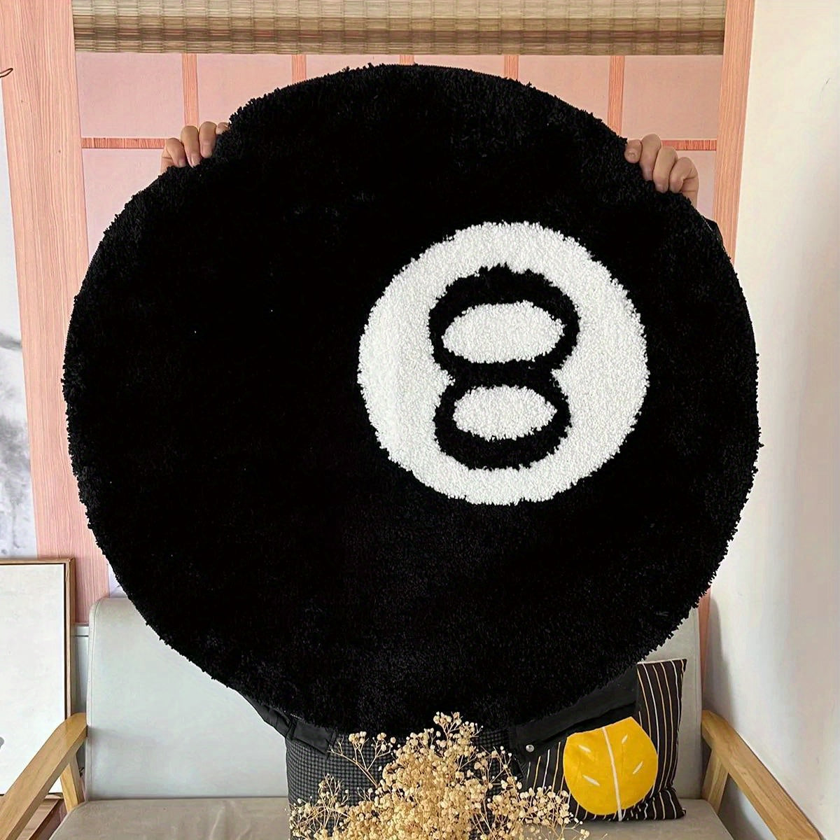 Noir Sphere | Tapis Doux Et Antidérapant À 8 Boules Pour Intérieur Et Extérieur | Valuna