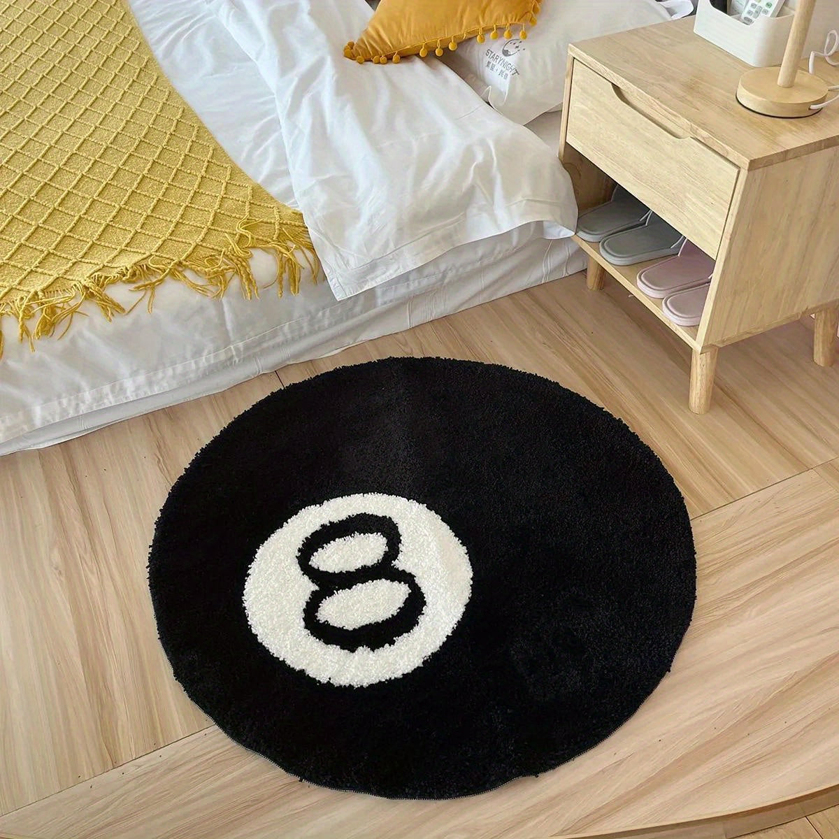 Noir Sphere | Tapis Doux Et Antidérapant À 8 Boules Pour Intérieur Et Extérieur | Valuna