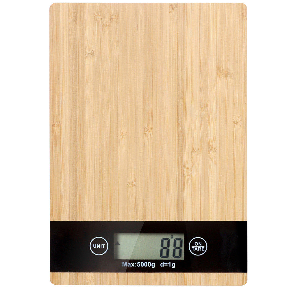 BambooScale | Balance De Cuisine Électronique En Bois De Bambou Avec Écran Lcd – Livraison Offerte | Valuna