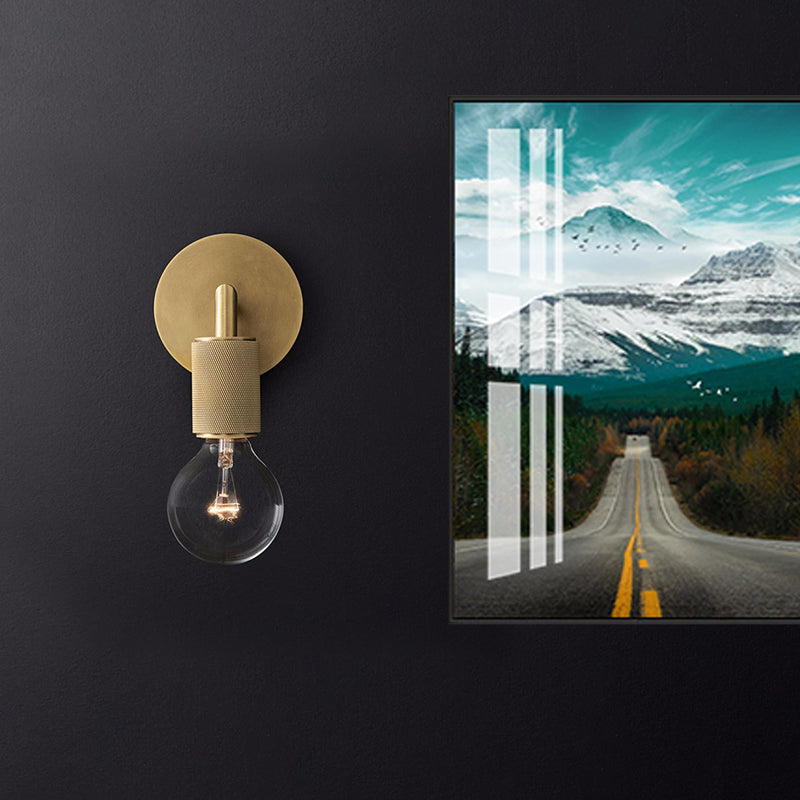 Applique Murale En Métal À Ampoule Nue Design Minimaliste - Valuna