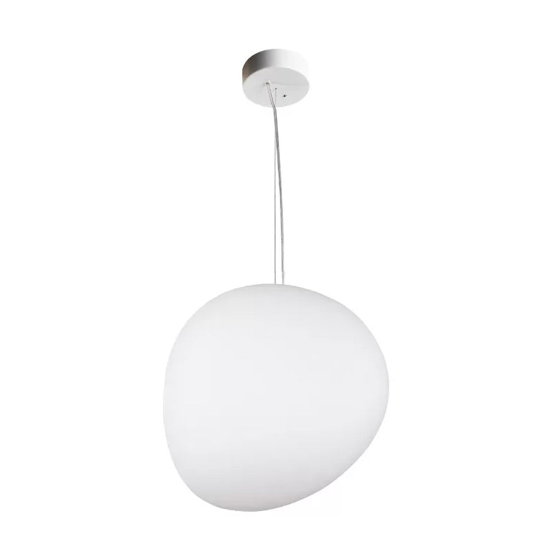 Pebble Flottant | Suspension De Salle À Manger En Verre Crème Minimaliste | Valuna