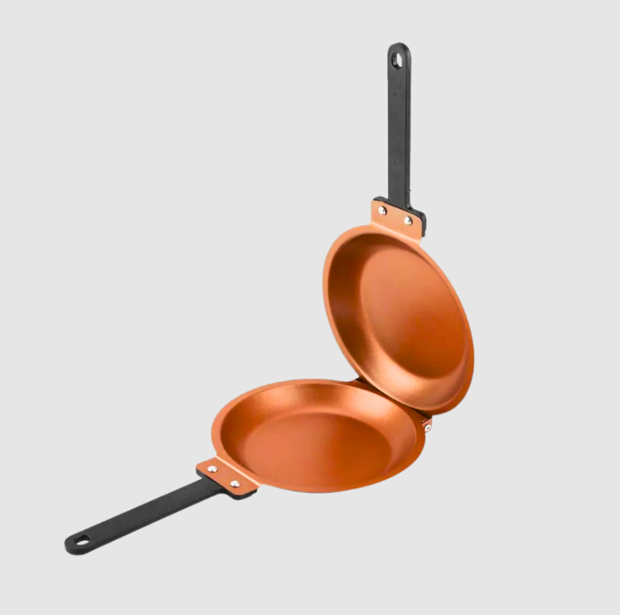 Poêle Réversible Anti‑adhésive | Cuisinez d’un Côté Comme de l’Autre | Valuna