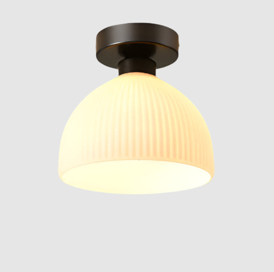 Lampe de Plafond Moderne en Verre | Blanc Laiteux | Valuna