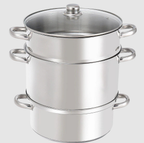 Casserole Vapeur-Extracteur 11 Qt en Acier Inoxydable | Jus & Vapeur Multifonction | Valuna