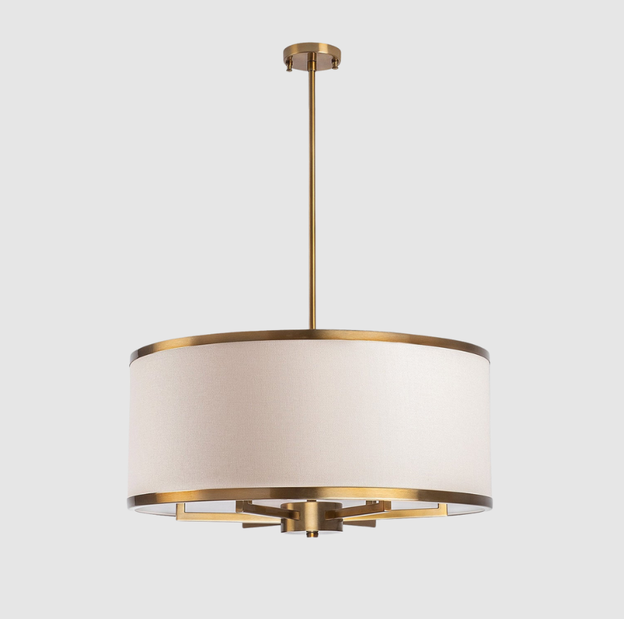 Suspension Unique Frost en Métal Bronze et Tissu | Éclairage Chaleureux et Subtil | Valuna