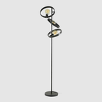 Lampadaire Industriel Otan 3‑Lumières en Métal | Luminaire Charbon Noir pour Intérieurs Audacieux | valuna