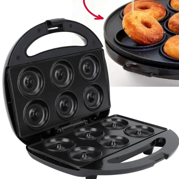 Machine à Donuts Électrique 6 Moules Anti‑adhésive | Cuisson Rapide et Ludique | Valuna