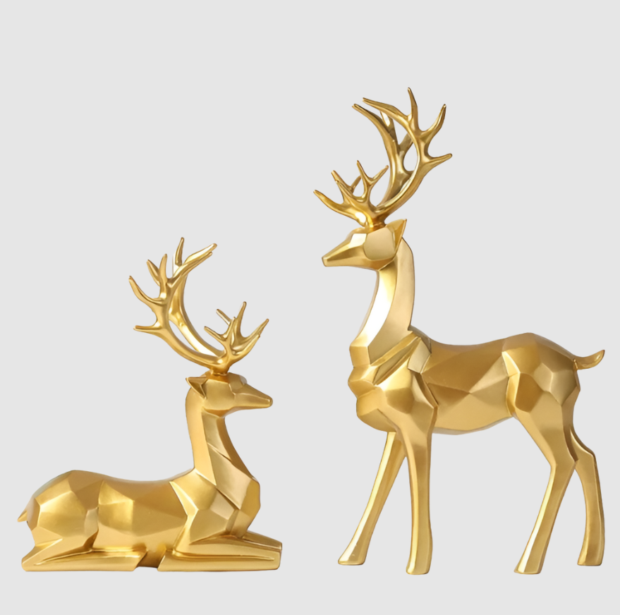 WinterWhimsy | Ensemble de Rennes en Résine Élégante | Valuna