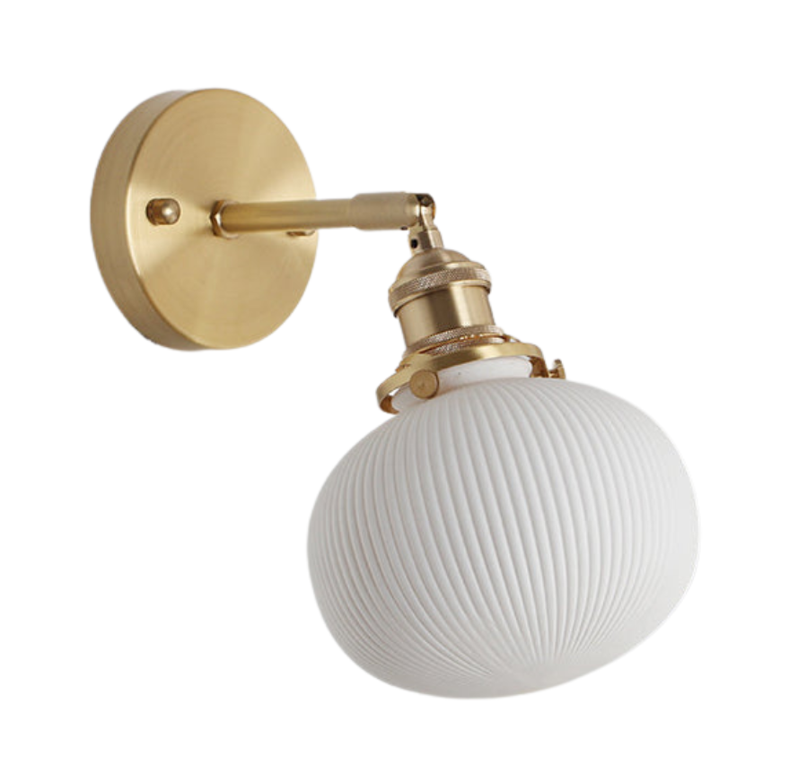 PorcelainWall | Applique Murale En Porcelaine Avec Support Laiton – Largeur 5/6/8,5 Pouces | Valuna