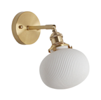 PorcelainWall | Applique Murale En Porcelaine Avec Support Laiton – Largeur 5/6/8,5 Pouces | Valuna