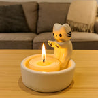 Bougeoir En Céramique En Forme De Chat - Valuna