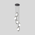 EnkelGlobe | Chandelier Multi-Lumière Noir – Lustre en Verre pour Escaliers & Halls | Valuna