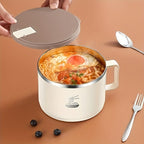 Grand Bol à Nouilles 1,3 L Inox | Couvercle Thermo‑résistant | Valuna