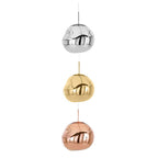 ModernSuspense | Lampe Suspendue Irrégulière Verre Argent/Rouge – 1 Lumière Salle à Manger | Valuna