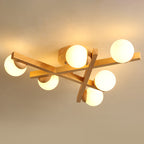 Bois Croisé | Lustre Plafond Moderne Multi-Ampoules Pour Chambre | Valuna