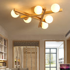 Bois Croisé | Lustre Plafond Moderne Multi-Ampoules Pour Chambre | Valuna