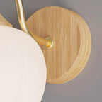 Ozawa Nordic | Applique Murale Led En Verre Et Bois Pour Chambre Et Salon | Valuna