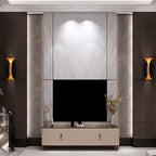 CurlWall | Applique Murale Moderne 2 Sources Métalliques Noir Pour Intérieur | Valuna