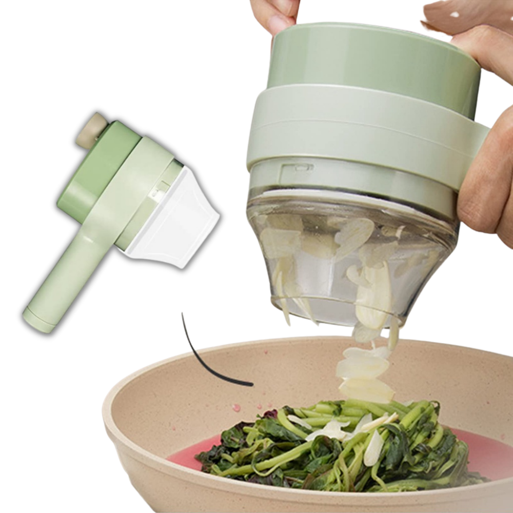 Hachoir Électrique 4-en-1 Sans Fil | Pour Légumes, Herbes, Viande & Sauce | Valuna
