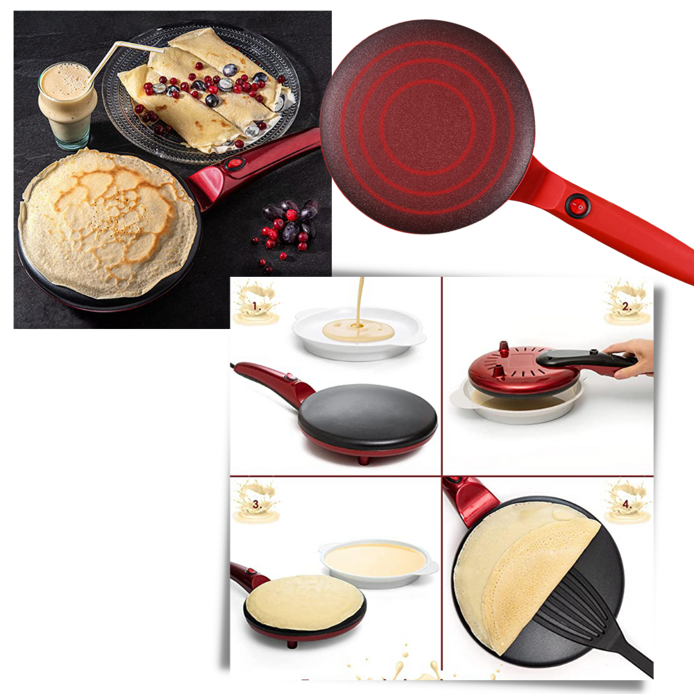 Crêpière 220 V Non-Stick | Préparez des Crêpes Facilement à la Maison | Valuna