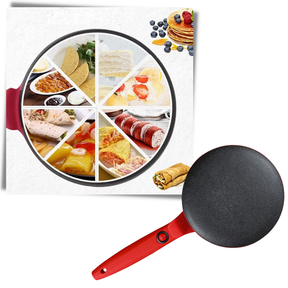 Crêpière 220 V Non-Stick | Préparez des Crêpes Facilement à la Maison | Valuna