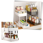 SpiceStack Organisateur | Étagère à Épices Universelle pour Cuisine, Tiroir ou Plan de Travail | Valuna