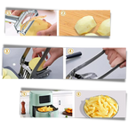 FlexiFry Coupe-Frites en Acier Inoxydable | Trancheuse Manuelle de Pomme de Terre pour Frites Maison Parfaites | Valuna