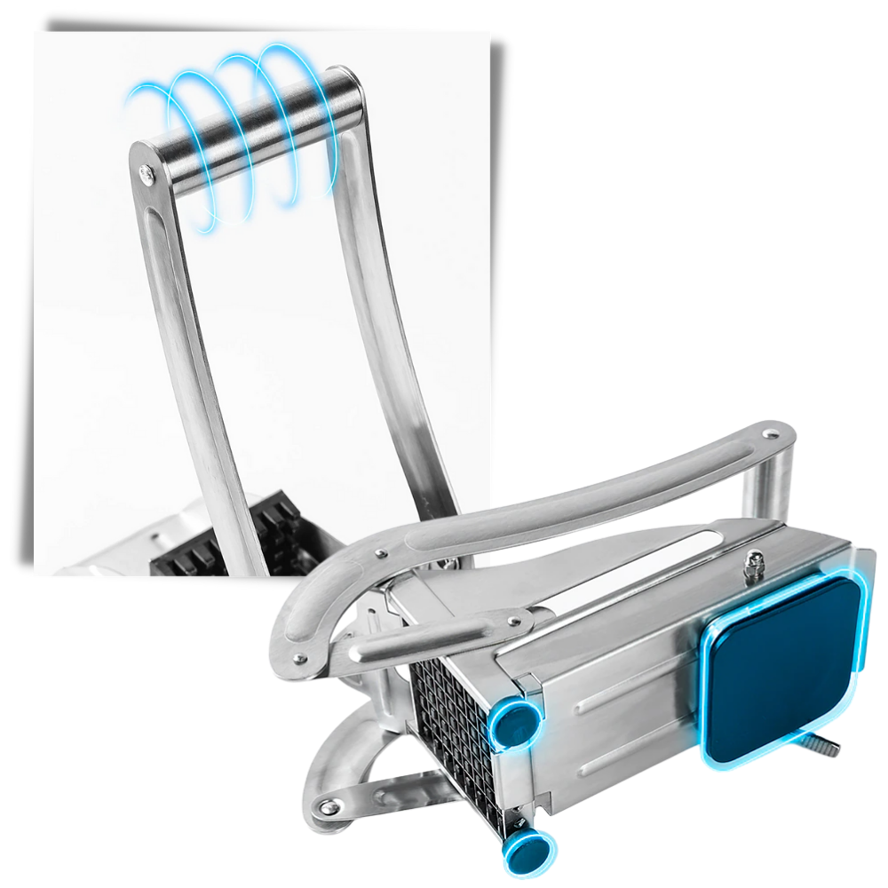 FlexiFry Coupe-Frites en Acier Inoxydable | Trancheuse Manuelle de Pomme de Terre pour Frites Maison Parfaites | Valuna