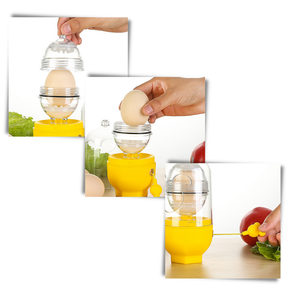 Maestro Œuf d’Or | Mélangeur Manuel à Traction pour Œufs Brouillés et Œufs Durs | Valuna