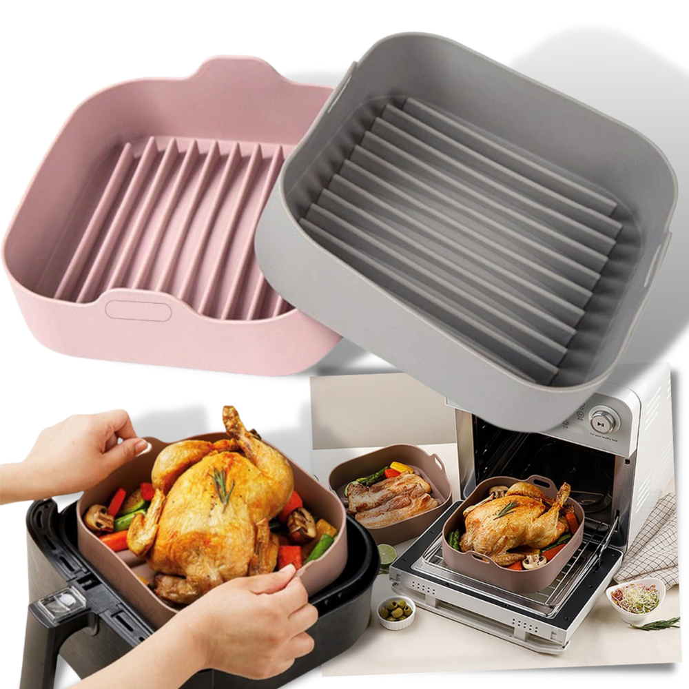 Moule Carré Anti‑adhérent en Silicone | Idéal pour Airfryer & Four | Valuna