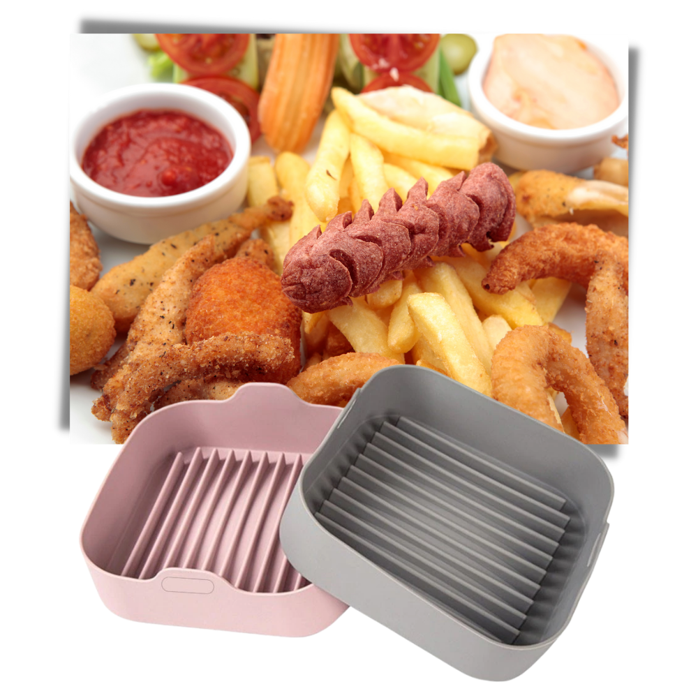 Moule Carré Anti‑adhérent en Silicone | Idéal pour Airfryer & Four | Valuna