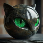 Sculpture De Chat Noir Décorative - Valuna