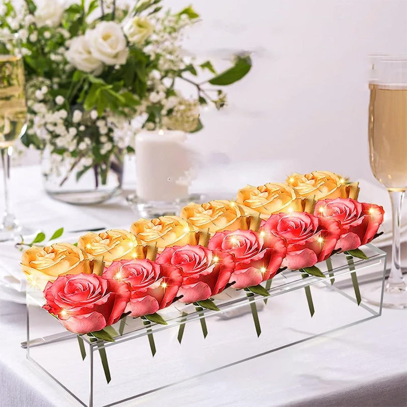 Vase En Acrylique Transparent Pour Décoration De Table VaseCristal - Valuna