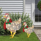 Poulet Lumineux | Décoration De Noël Avec Écharpe Festive | Valuna