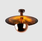 Plafonnier Elevate 48 cm Métal Cuivré | Suspension Industrielle à Fixation Plafond | Valuna